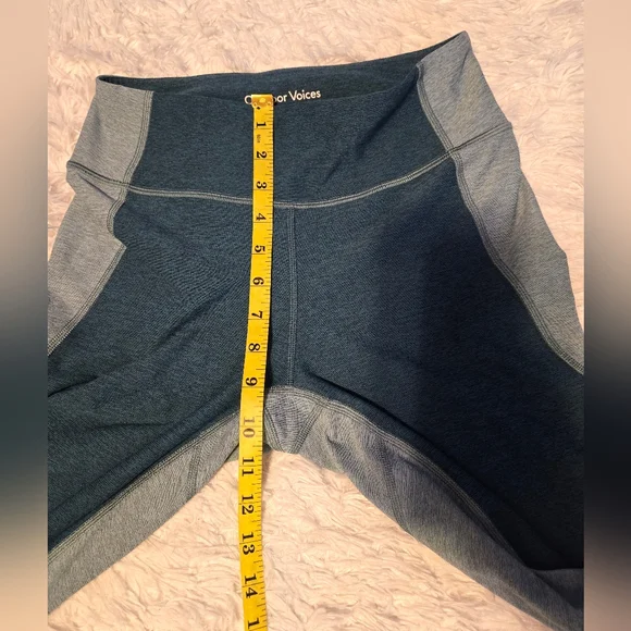 Outdoor Voices + Madewell Leggings Color Blue/Green Size Small - Picture 5 of 8
